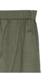 thumbnail: VERO MODA straight high waist bermuda short met linnen kaki