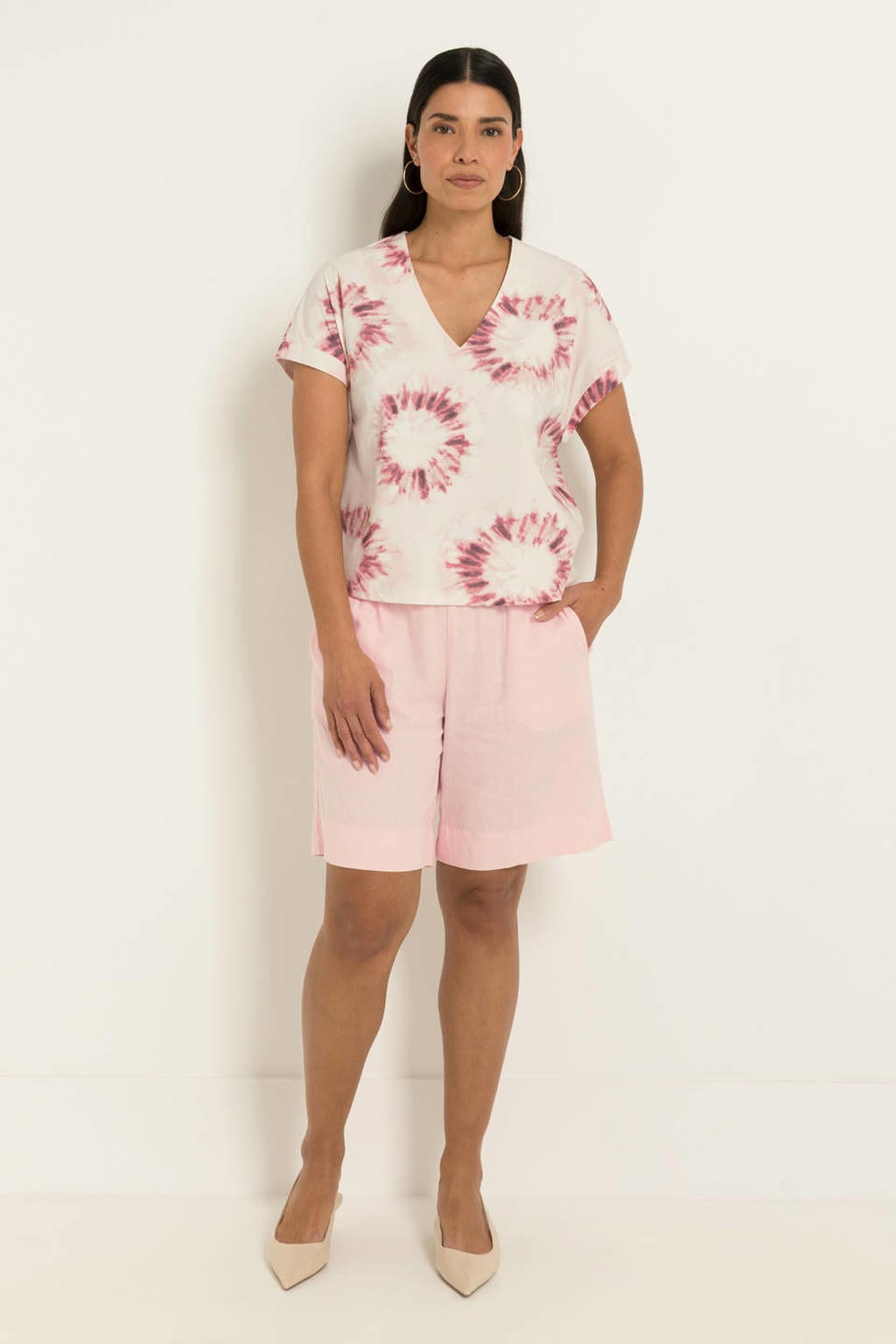 CLAUDIA BY CLAUDIA STRÄTER top met print - ecru