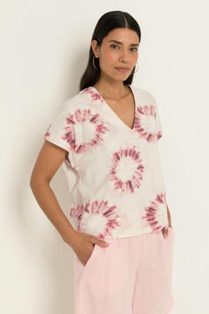 top met print - ecru