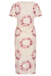 thumbnail: CLAUDIA BY CLAUDIA STRÄTER midi jurk met ceintuur en print - ecru