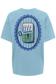 thumbnail: ONLY T-shirt met backprint blauw