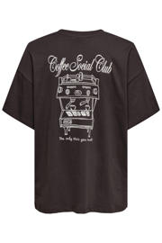 thumbnail: ONLY T-shirt met backprint bruin