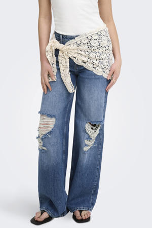 Onlcarrie Reg Crochet Des Wide Dnm Dot wide leg jeans medium blue denim