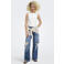 ONLY Onlcarrie Reg Crochet Des Wide Dnm Dot wide leg jeans medium blue denim