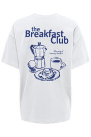 thumbnail: ONLY T-shirt met backprint wit