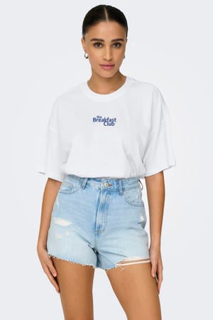 T-shirt met backprint wit