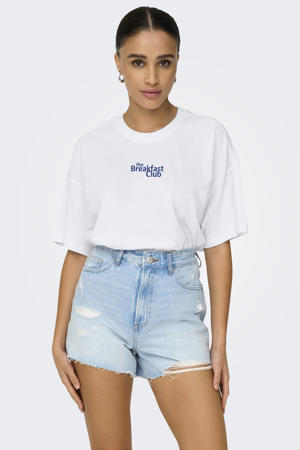 T-shirt met backprint wit