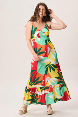 100% vi maxi jurk met print - meerkleurig