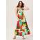 Miss Etam 100% vi maxi jurk met print - meerkleurig