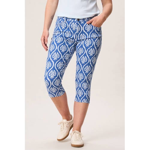 Miss Etam slim regular waist capri blauw – multi Blauw