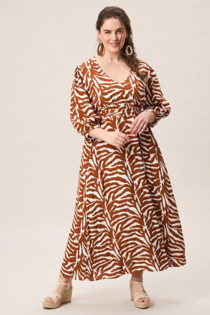 zomerjurk met zebraprint camel
