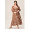 Miss Etam Plus zomerjurk met zebraprint camel