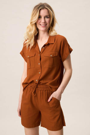 blouse bruin