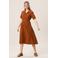 Miss Etam blousejurk met ceintuur - bruin