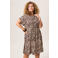 Miss Etam Plus zomerjurk met zebraprint zand