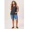 Miss Etam Plus top met stippen zwart