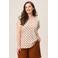 Miss Etam Plus gebloemd T-shirt ecru