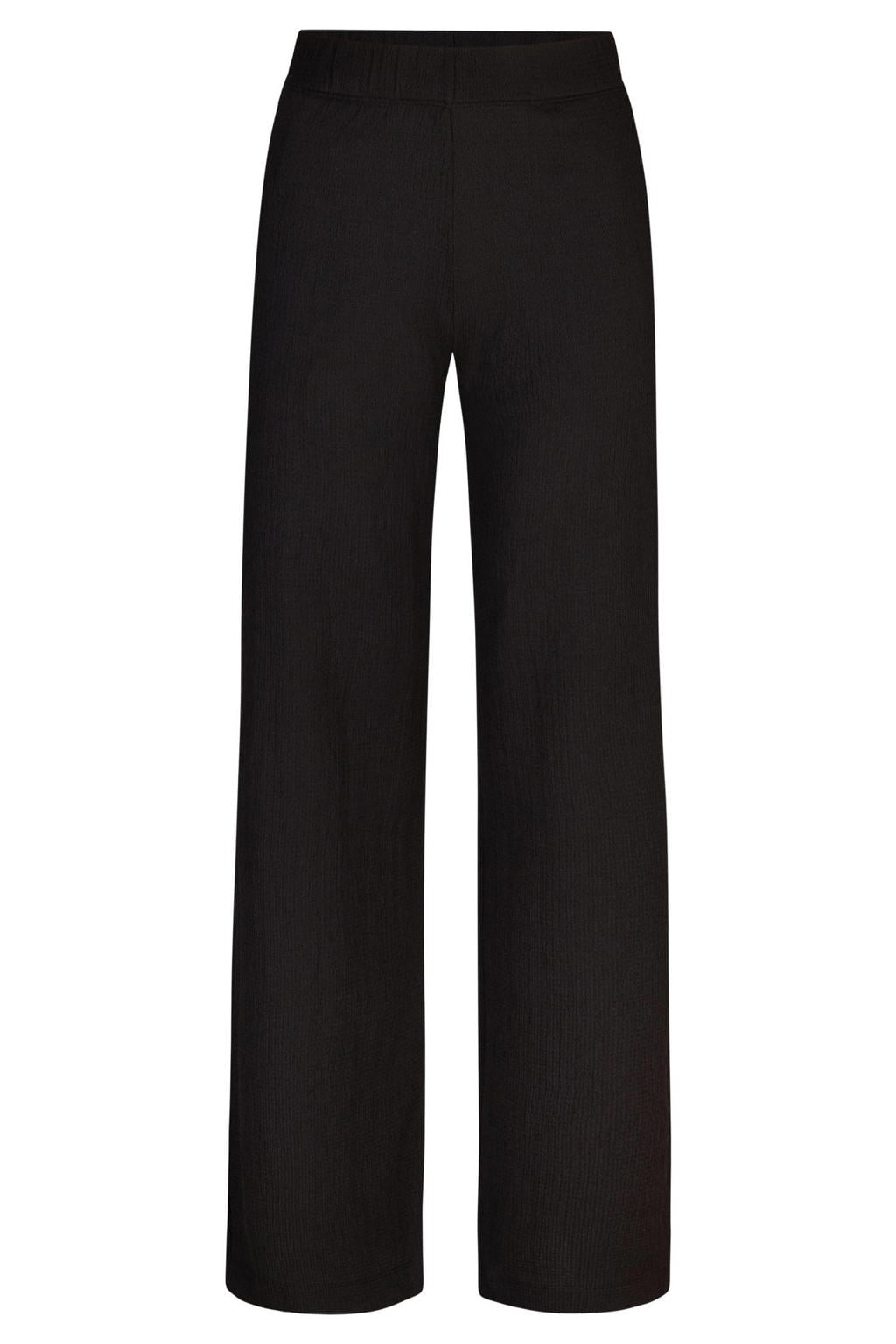 Zwarte dames Miss Etam wide leg regular waist broek met effen
