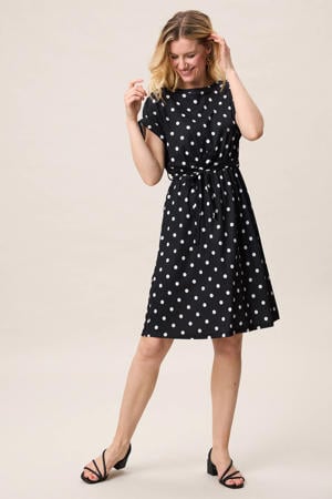 zomerjurk met stippen zwart