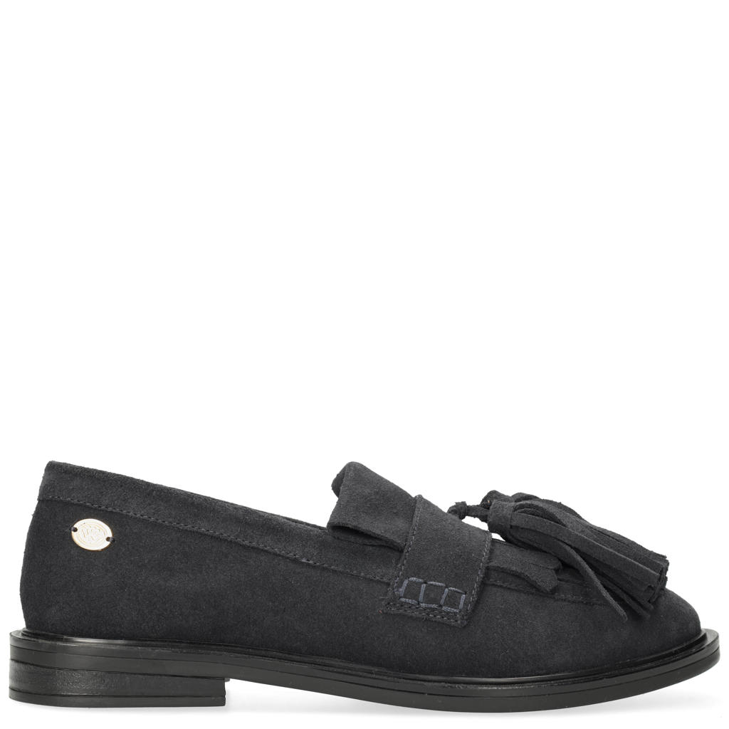 Fred de la Bretoniere Fairy Elise leren loafers met franjes - donkerblauw