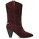 Fred de la Bretoniere leren suède cowboy boots met hak - bordeauxrood
