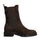 Fred de la Bretoniere Yael leren chelsea boots met profielzool - donkerbruin