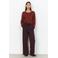 Soyaconcept high waist wide leg broek - donkerpaars