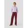 Anytime sweater met naaddetail en plooien lila