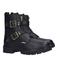 Braqeez chunky leren enkelboots - zwart