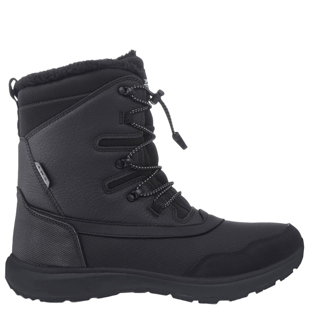 Zwarte dames Icepeak Almont snowboots - van rubber-mesh/voering: mesh/voetbed: eva met rits- en vetersluiting