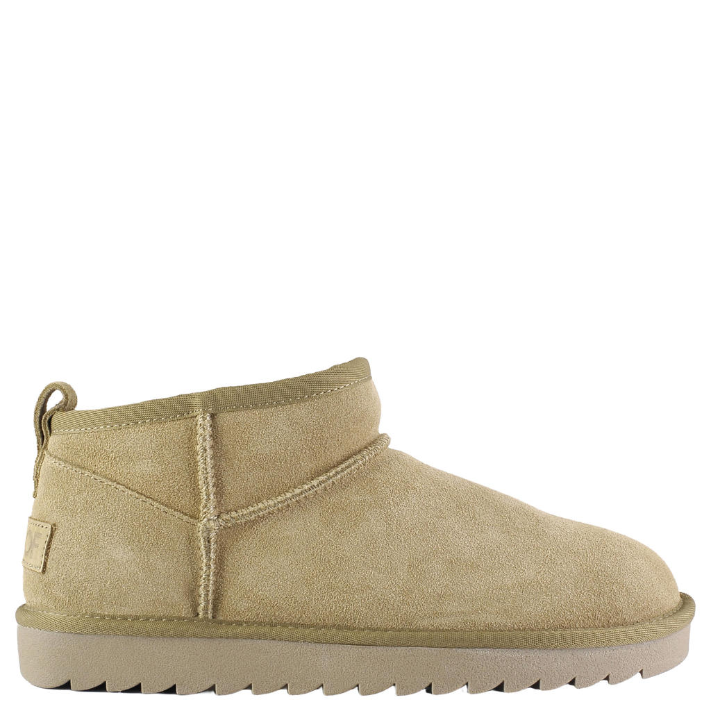 Beige dames Colors of California suède enkelboots -