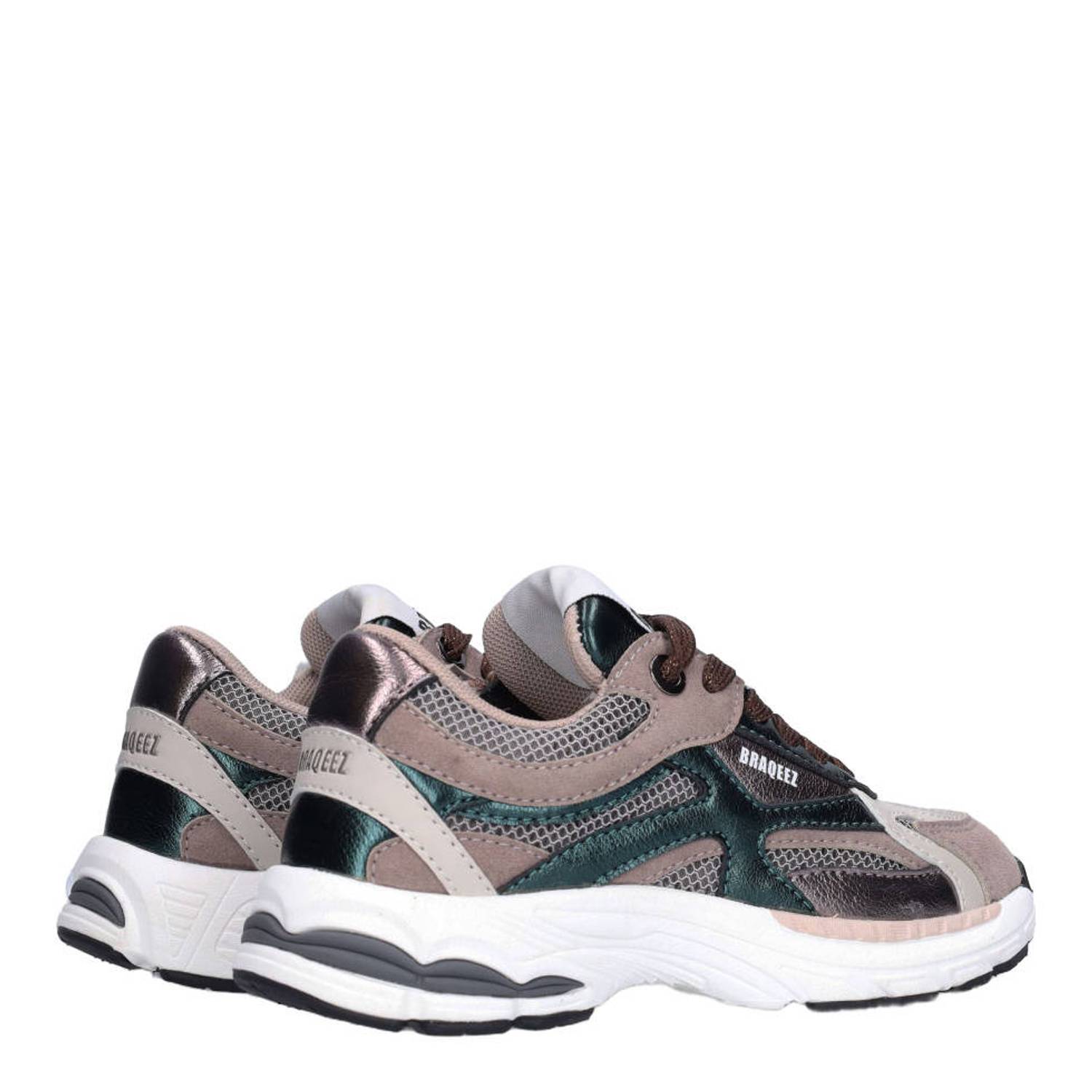 Braqeez suède sneakers grijs