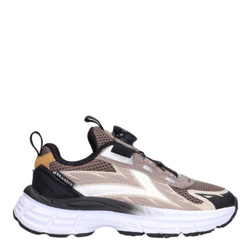 Braqeez Giles Gen chunky sneakers lichtbruin