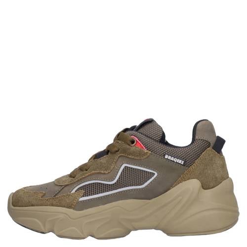 Braqeez leren sneakers groen
