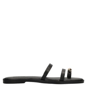 leren slippers zwart