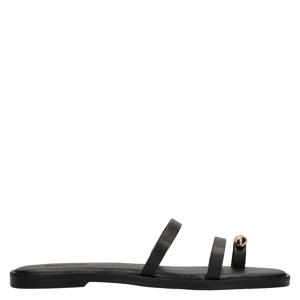 leren slippers zwart