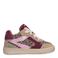 BunniesJR leren sneakers met panterprint - taupe/donkerrood/roze