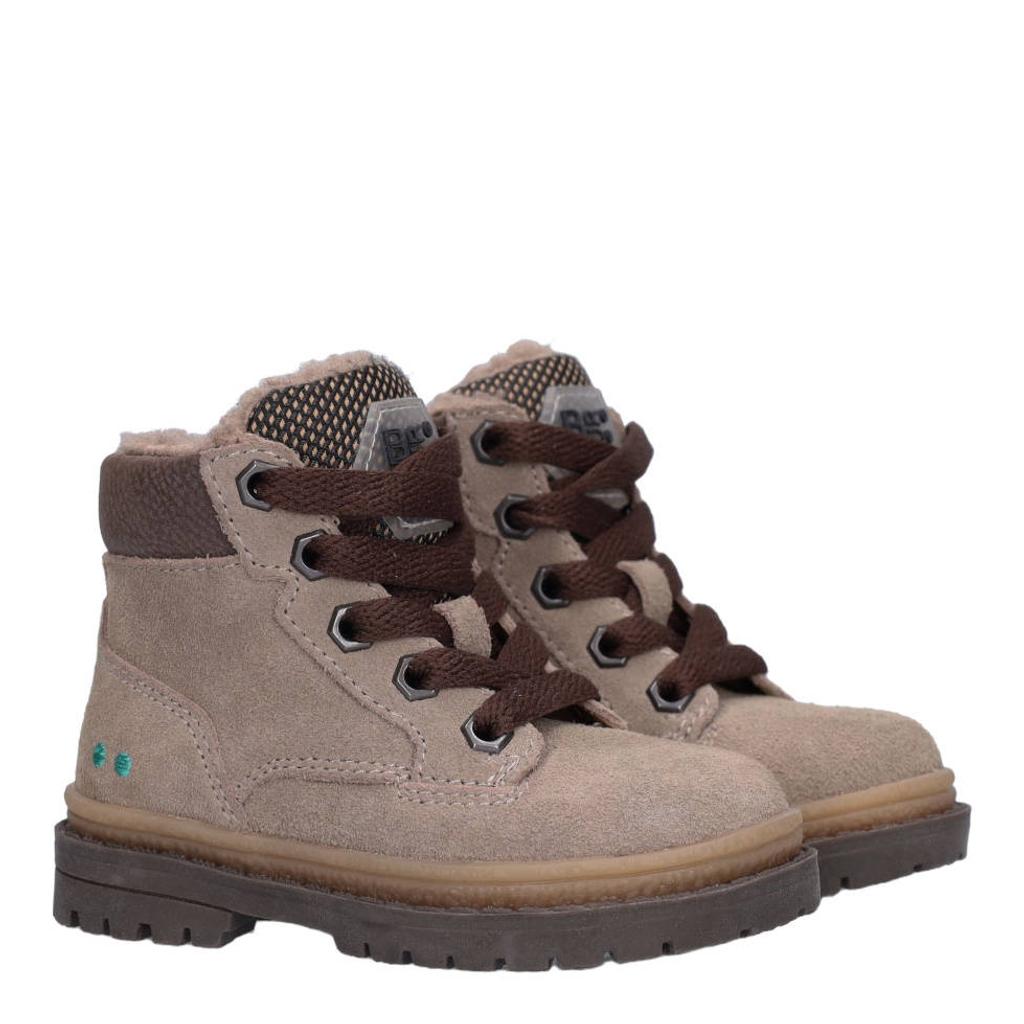 BunniesJR Thijs Trail suède enkelboots met profielzool - grijs