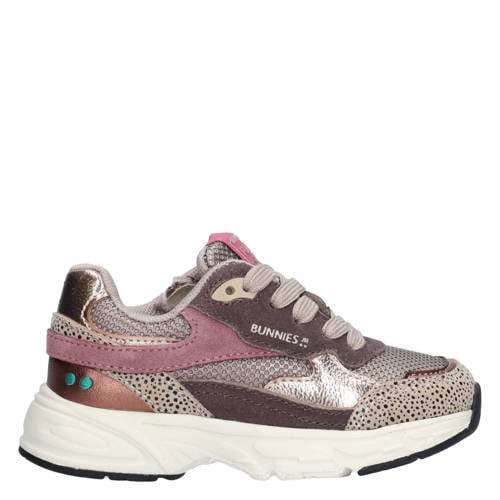 Bunnies JR BunniesJR leren sneakers taupe/roze – Taupe / roze