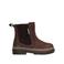 BunniesJR leren enkelboots met profielzool - donkerbruin