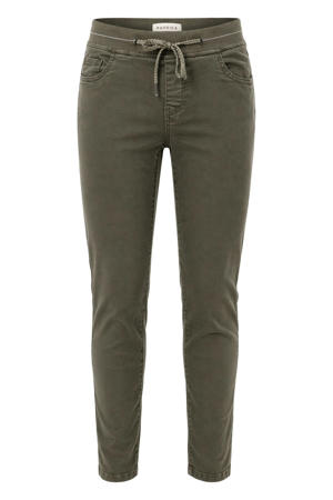regular waist slim fit broek Plus Size - kaki