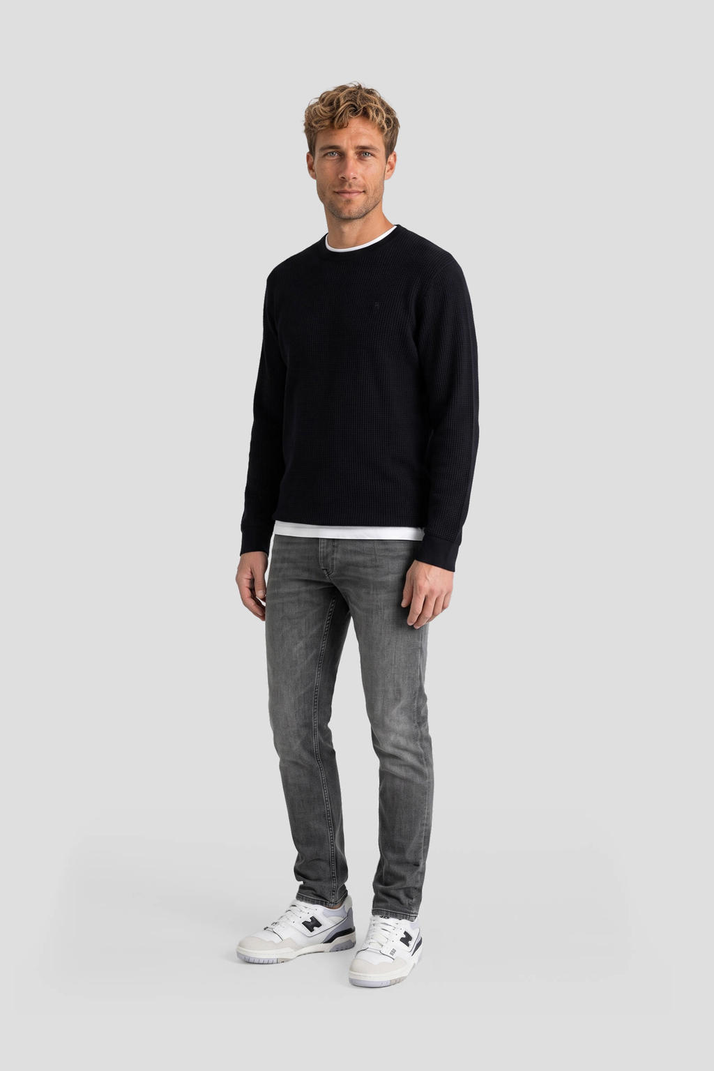 REPLAY GROVER straight leg jeans - mediumgrijs