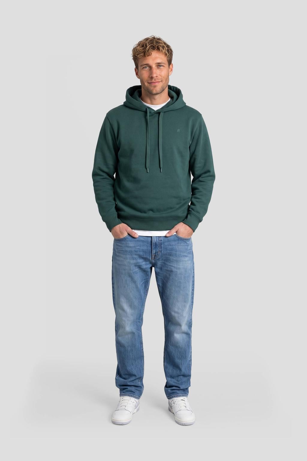 REPLAY regular fit hoodie - groen