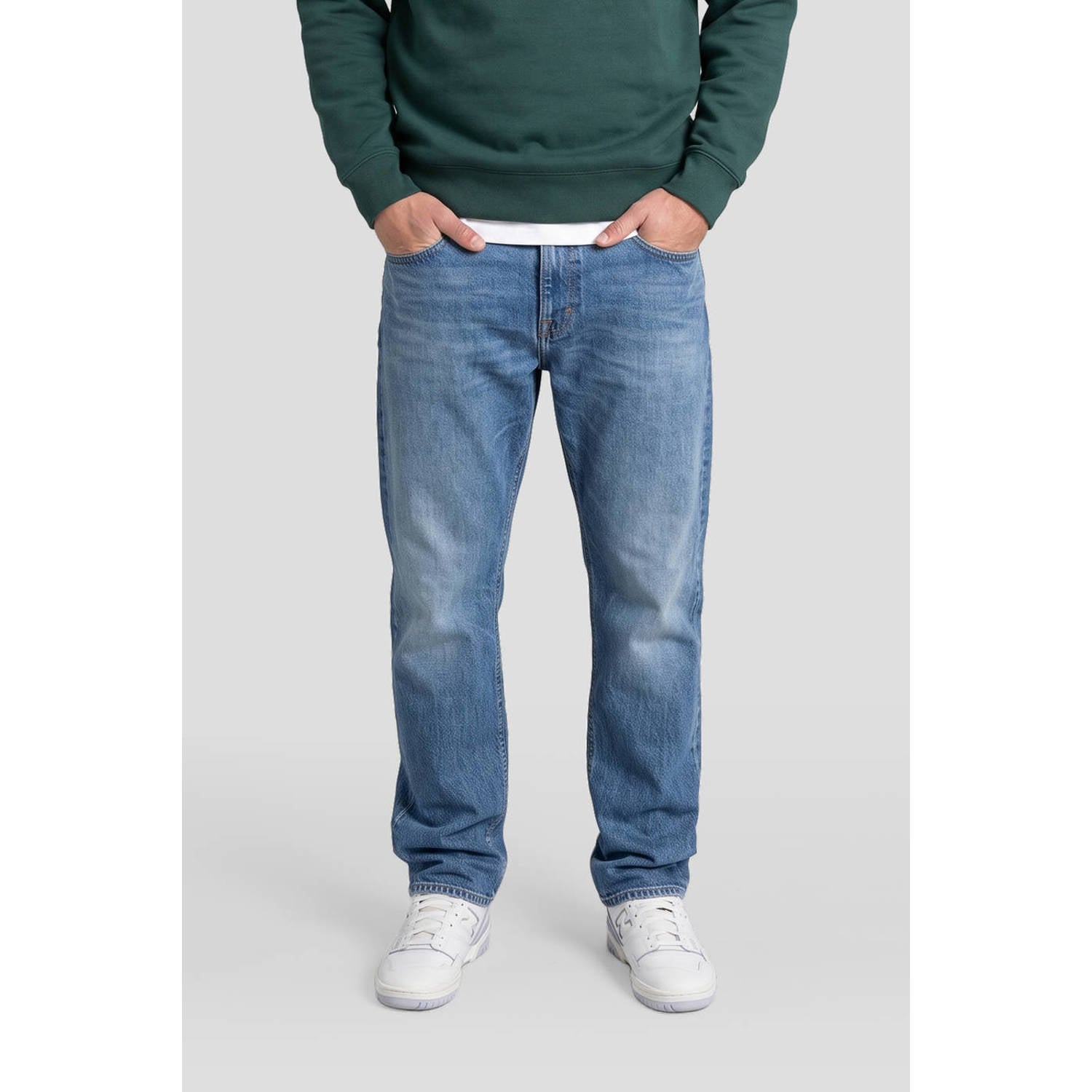 REPLAY AIDEEN straight leg jeans mediumblauw