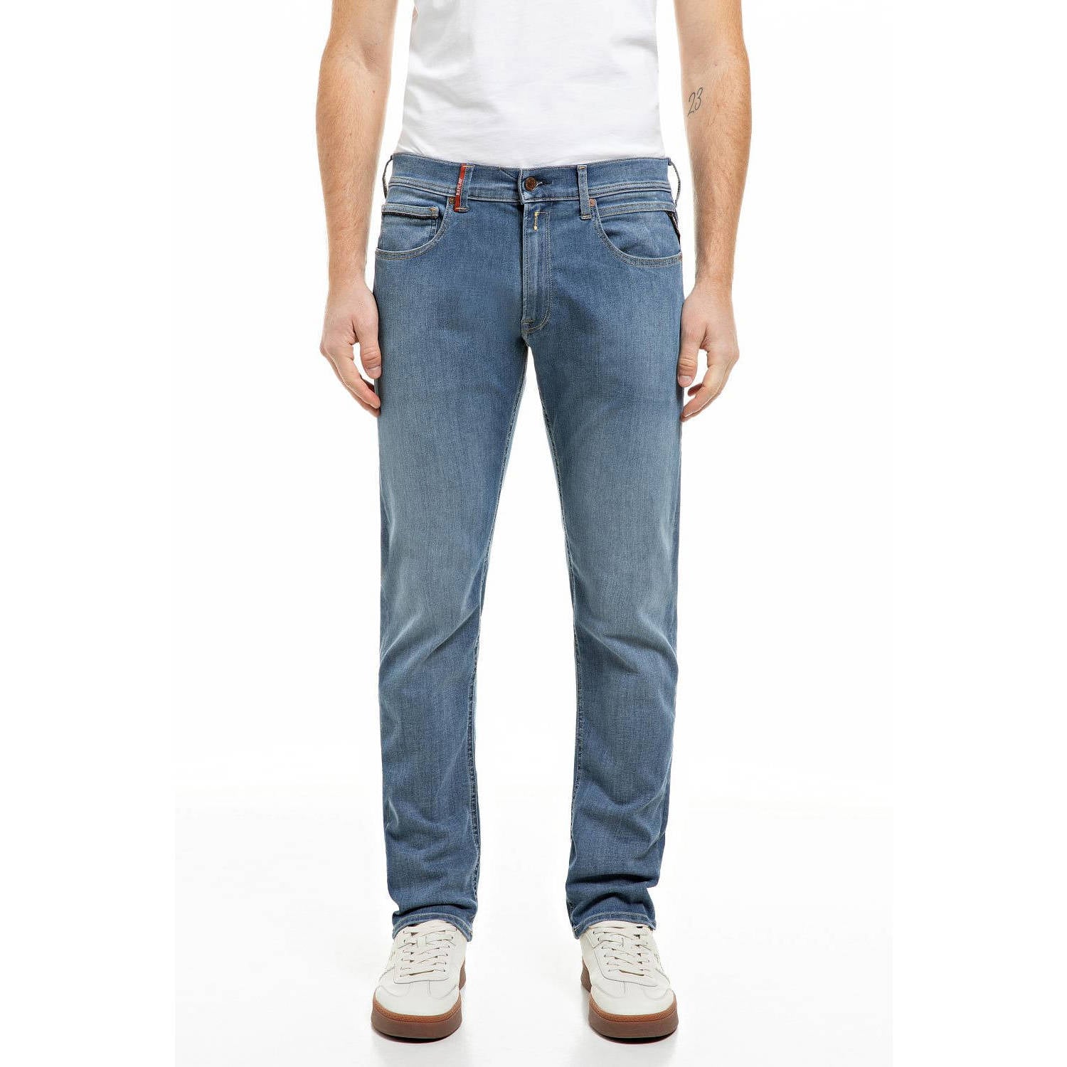 REPLAY GROVER straight leg jeans mediumblauw