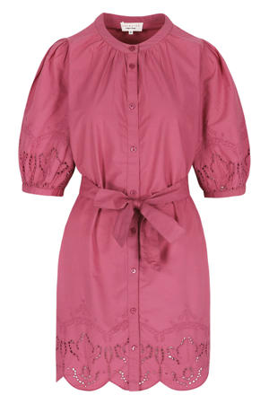 broderie blousejurk - roze
