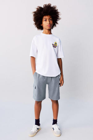 sweatshort grijsblauw