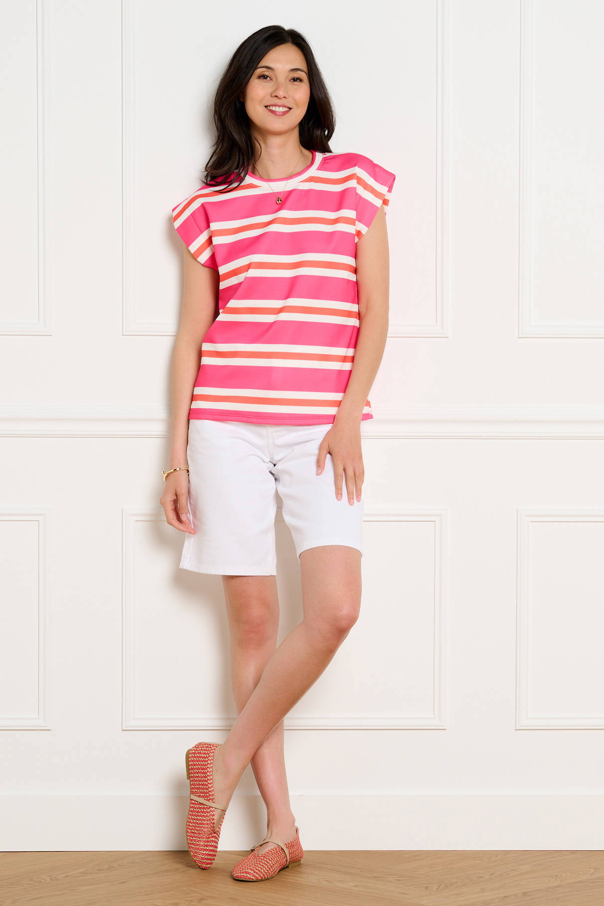 misa LOLALIZA gestreept T-shirt - fuchsia | wehkamp