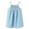 Mango Kids korte jurk light blue denim
