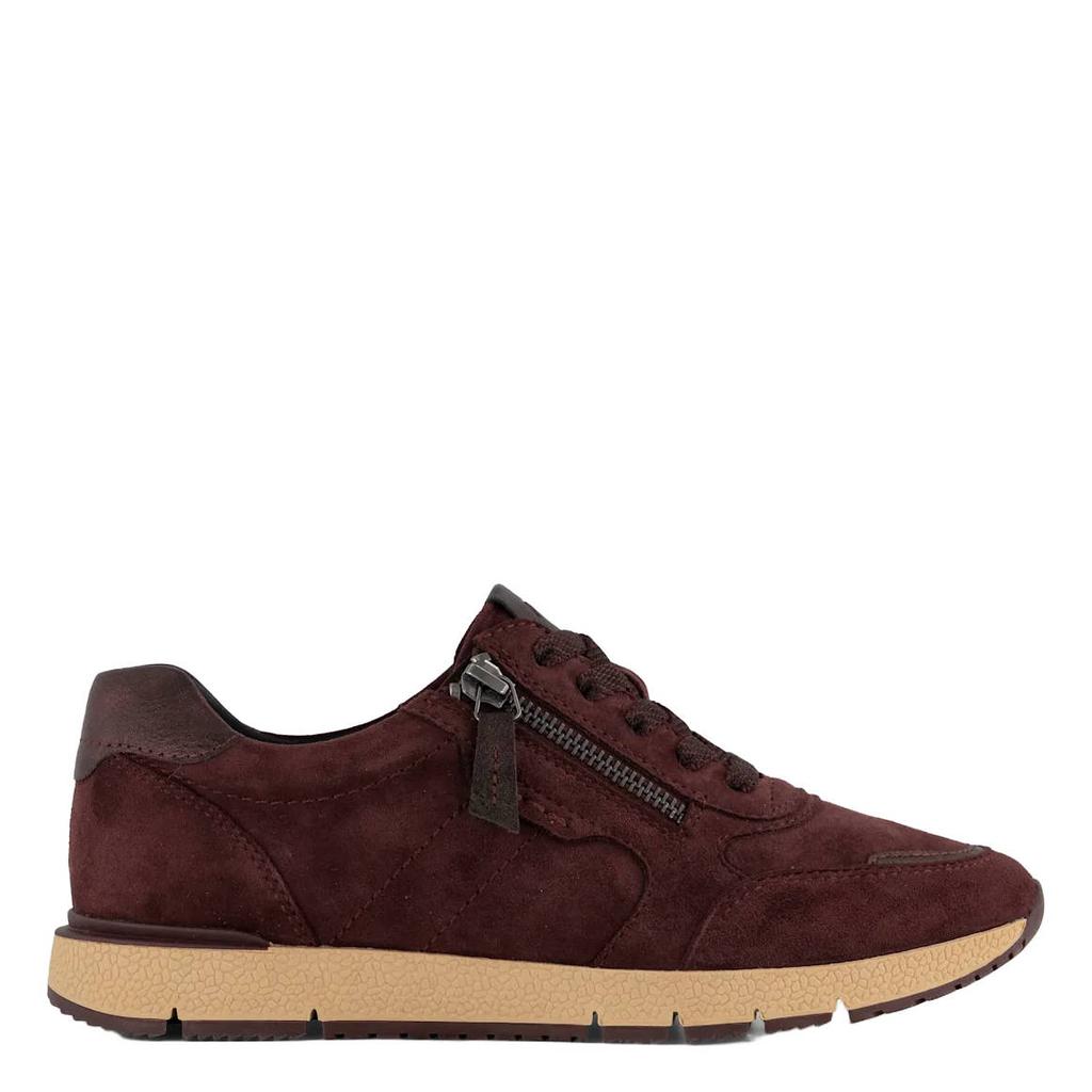 Bordeaux dames Medicus suède sneakers - met veters
